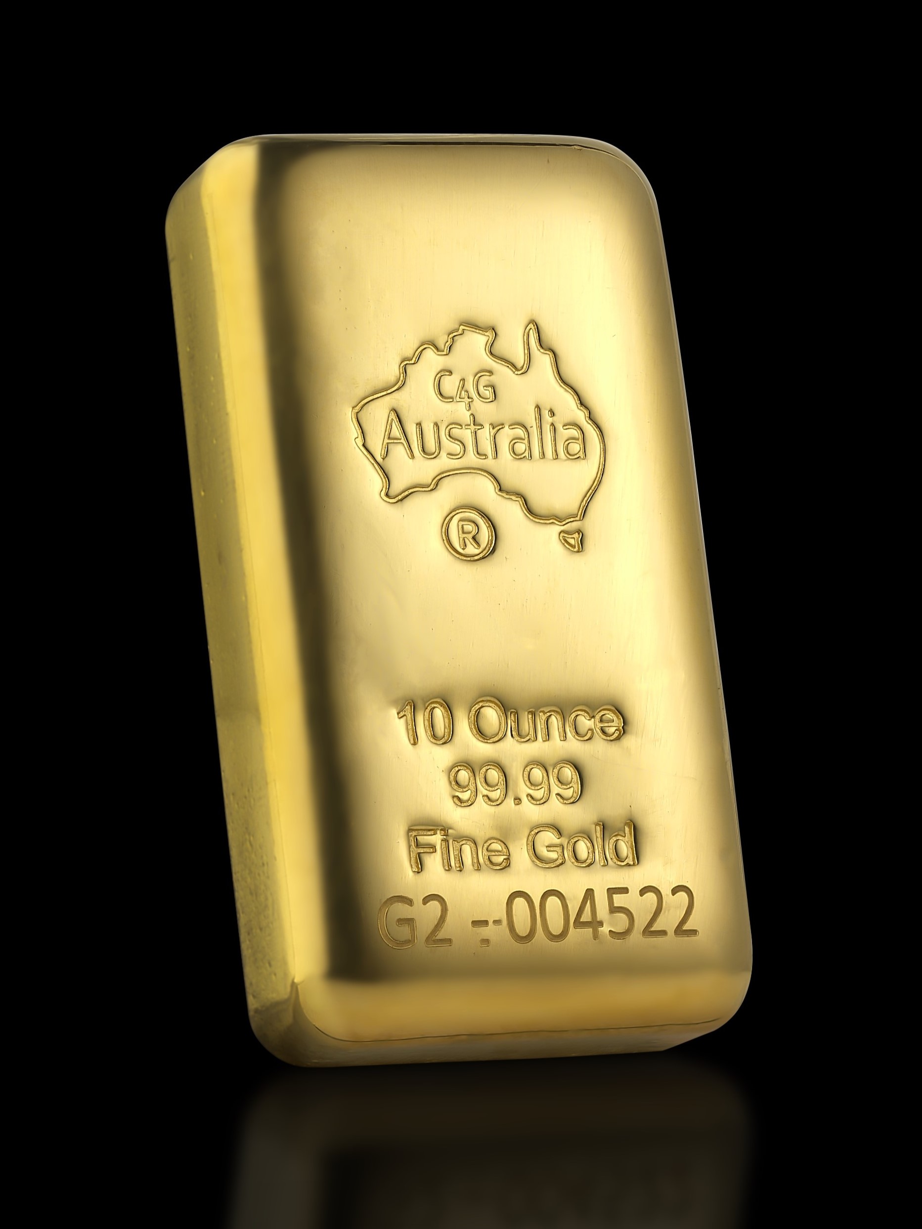 10 oz C4G Cast Gold Bullion 99.99% Pure