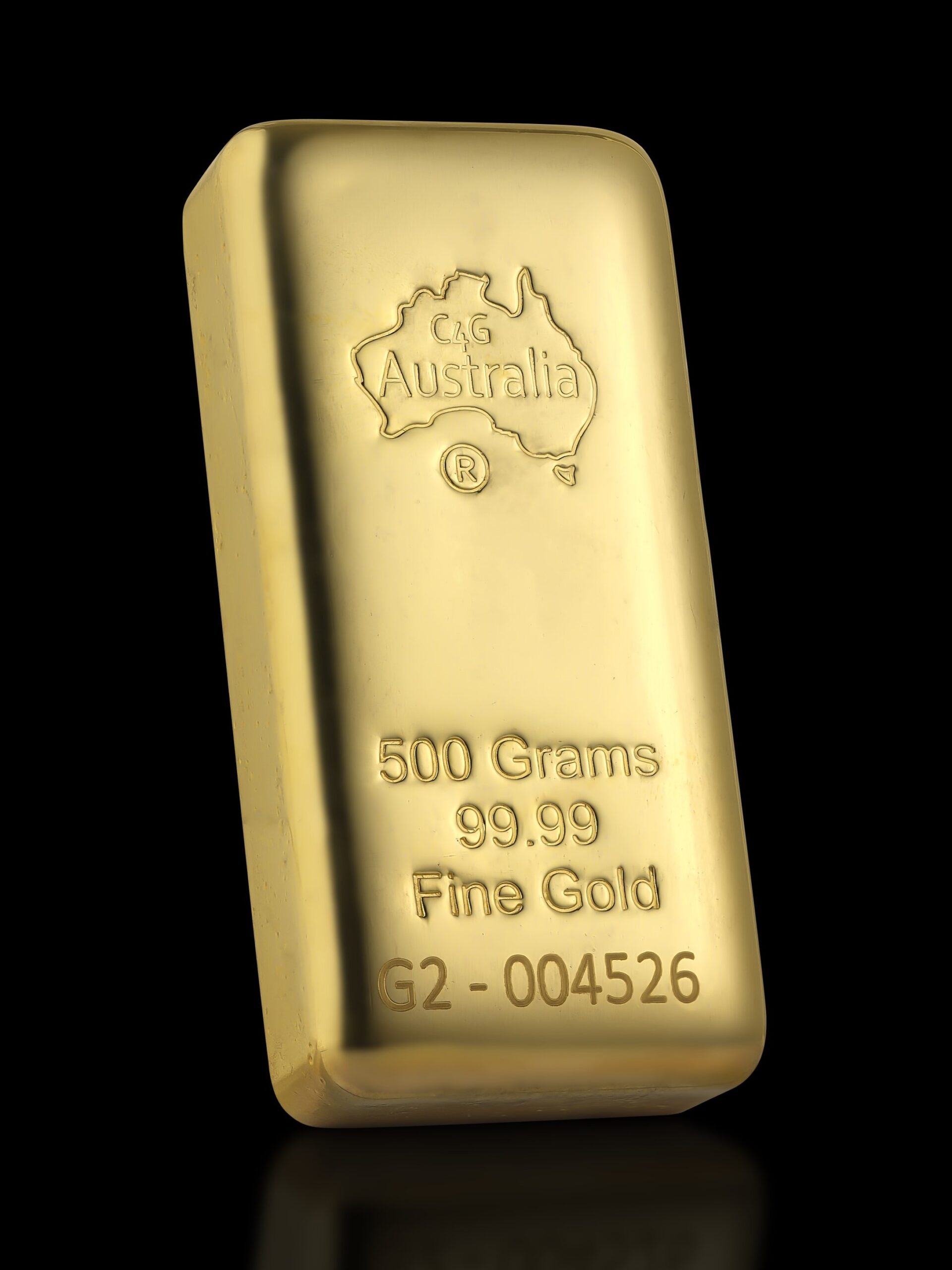 500 g C4G Cast Gold Bullion 99.99% Pure