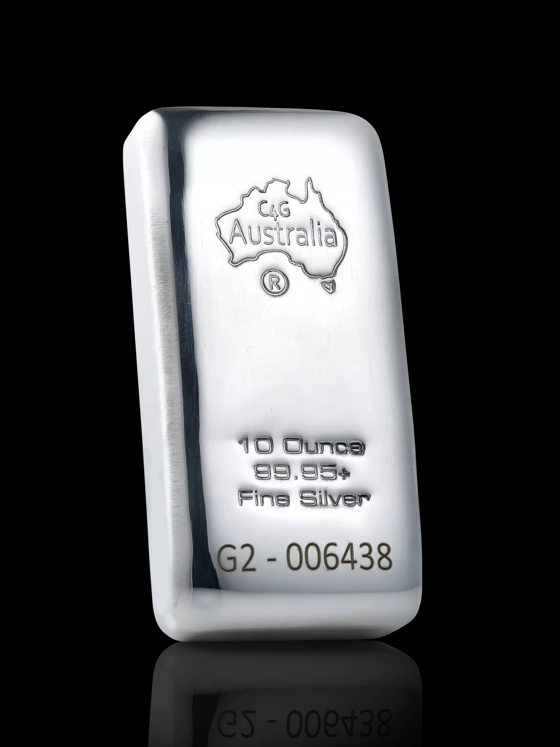 10 oz  C4G Cast Silver Bullion 99.95% Pure