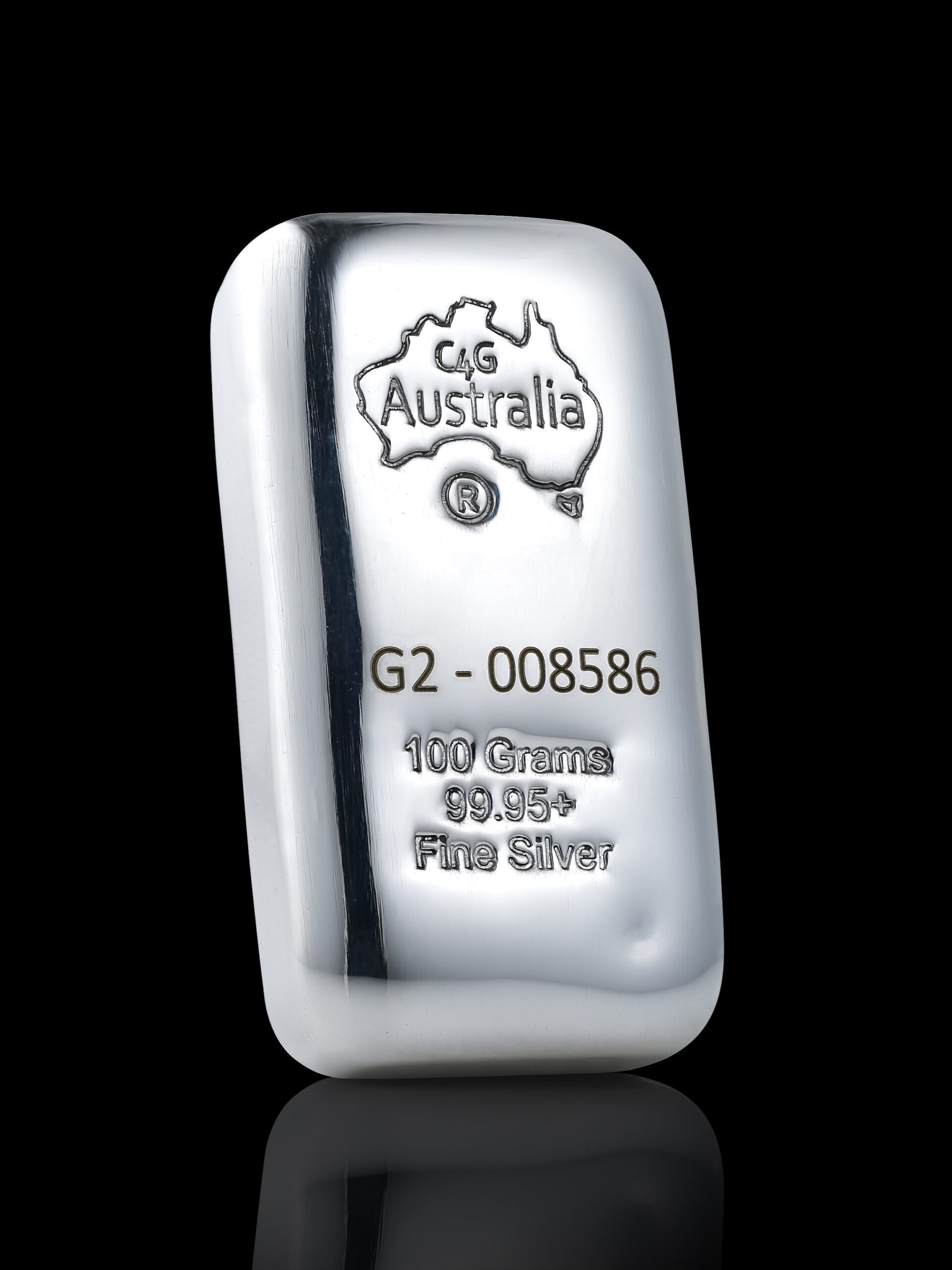 100 g C4G Cast Silver Bullion 99.95% Pure