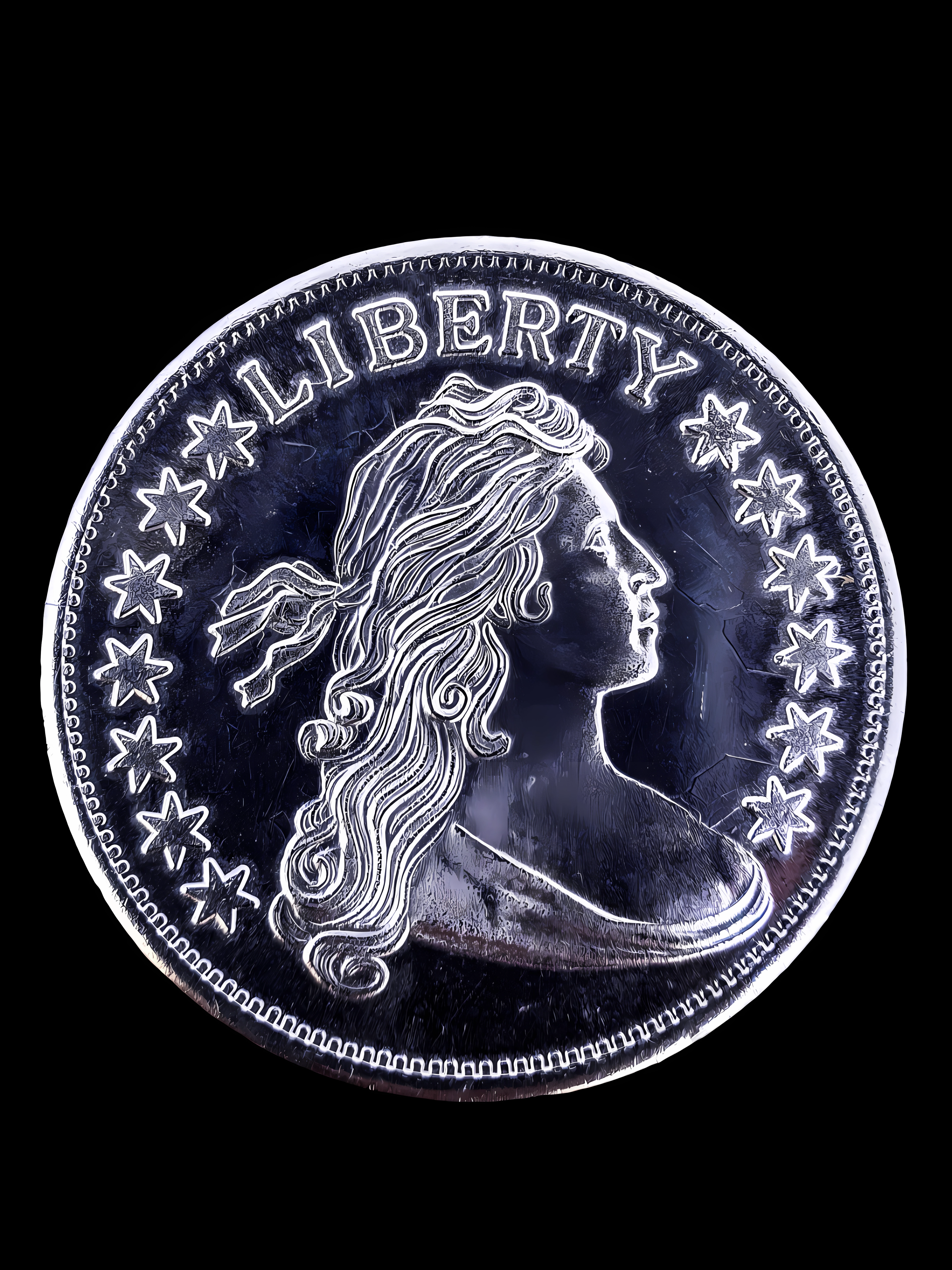 1oz American Eagle Classic Design Vintage Silver Coin Round