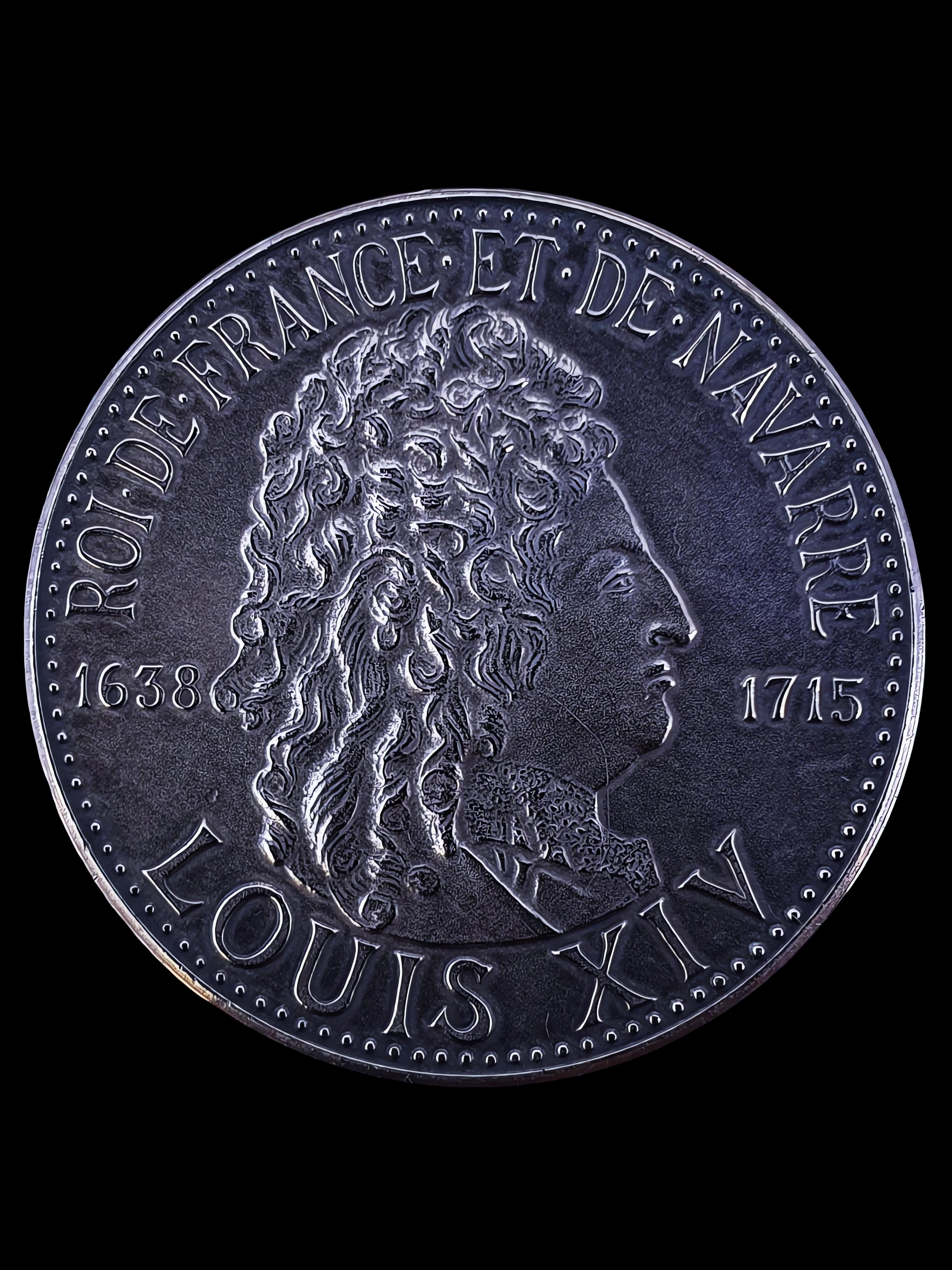Louis XIV Roi de France et de Navarre Silver Medallion