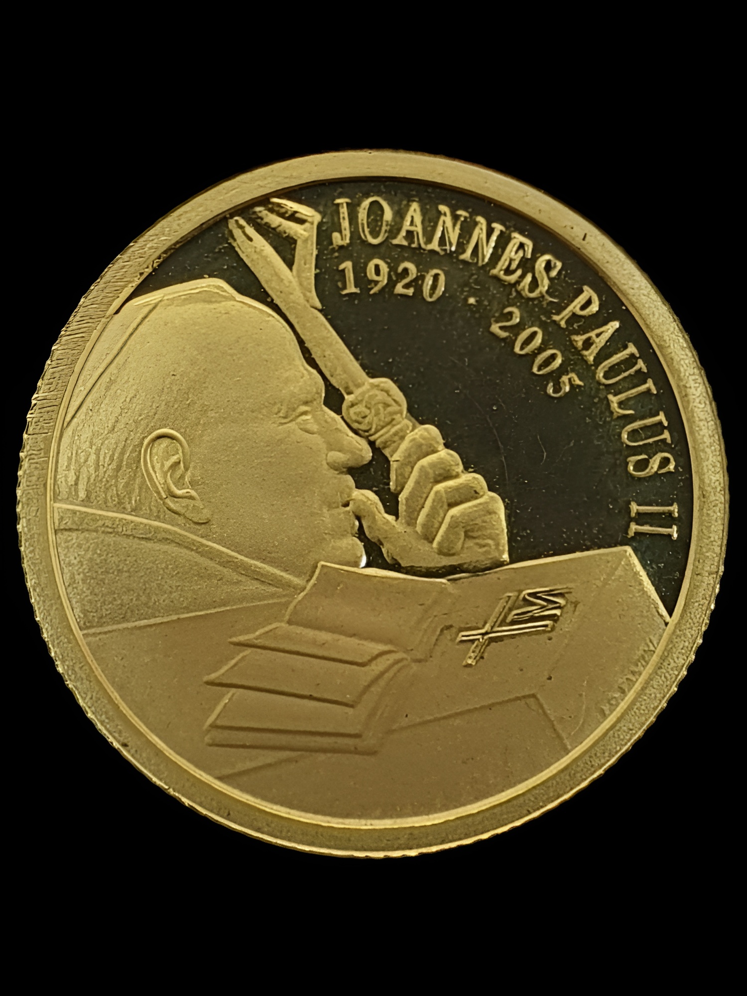 2005 Pope John Paul II Elizabeth II Cook Islands 10 Dollar Gold Coin