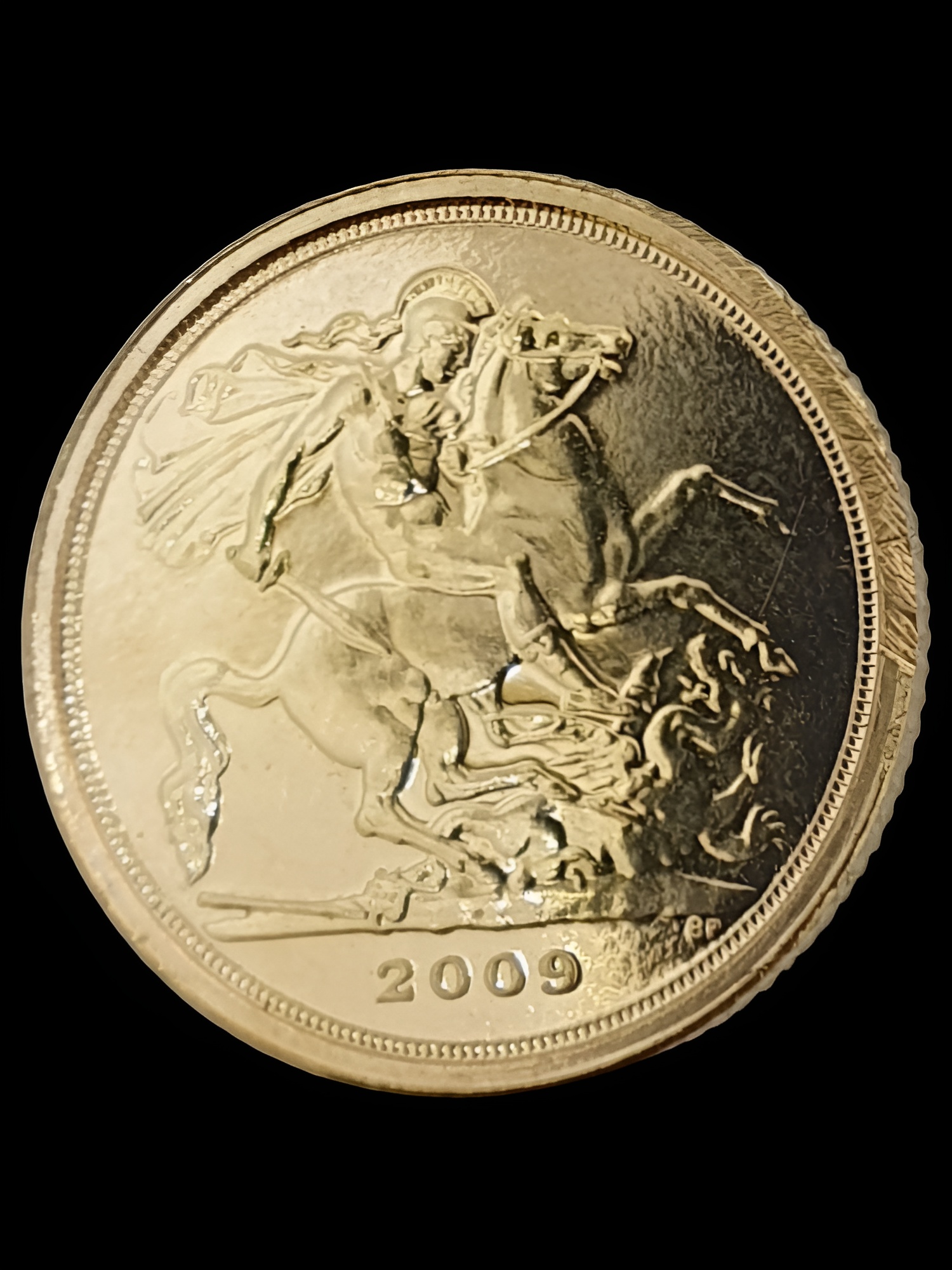 2009 Quarter Sovereign St George Elizabeth II Gold Coin