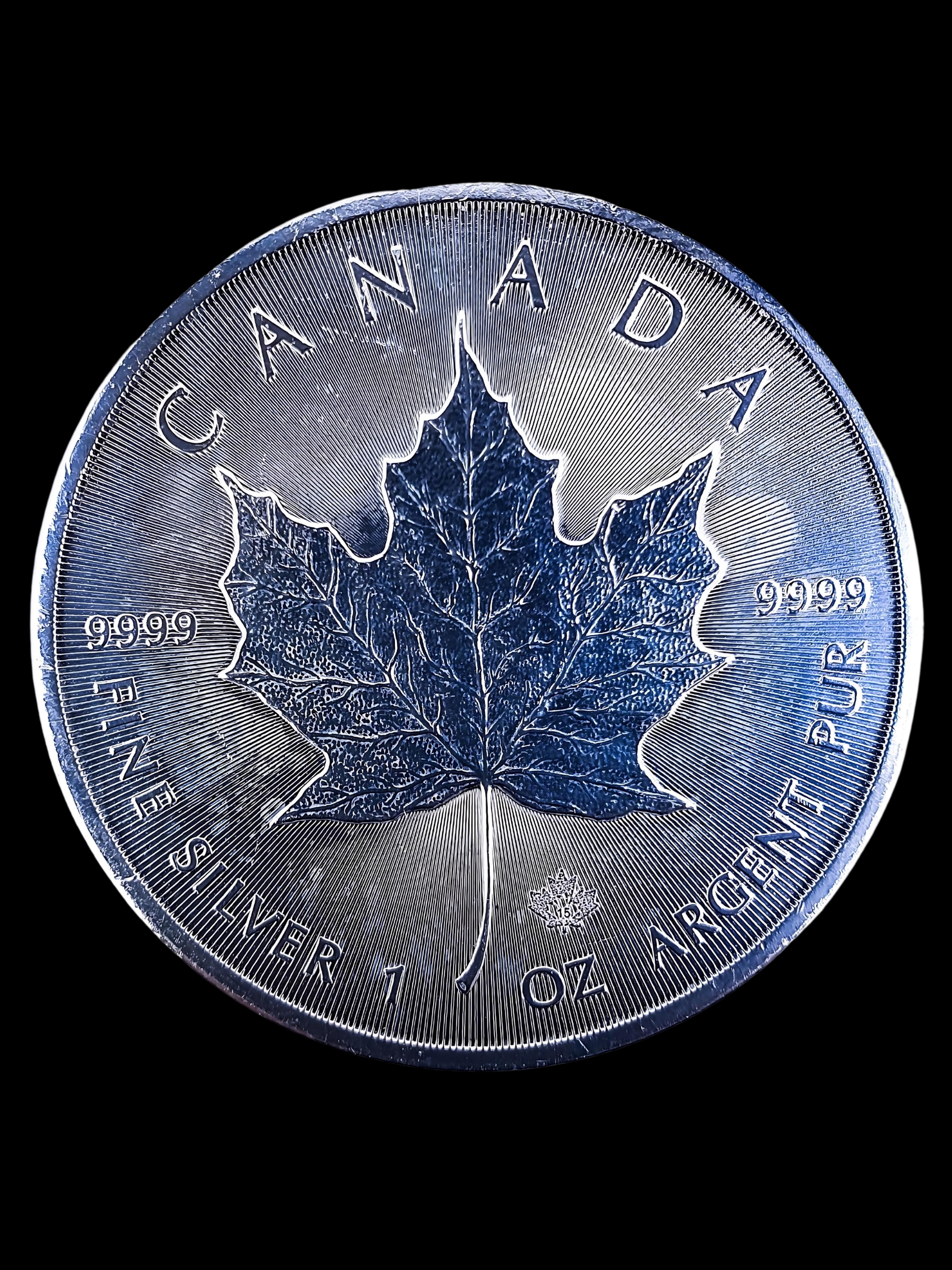 2015 Canadian Maple Leaf 5 Dollar 1oz Silver Coin