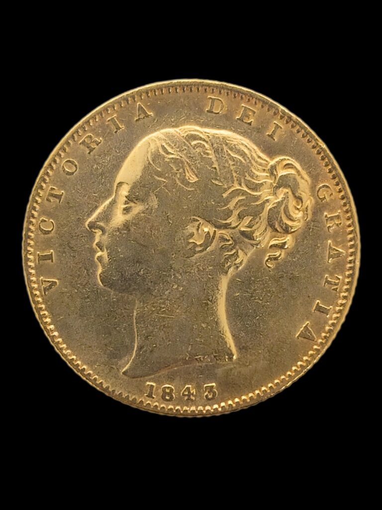 1843 Queen Victoria Young Head Sovereign