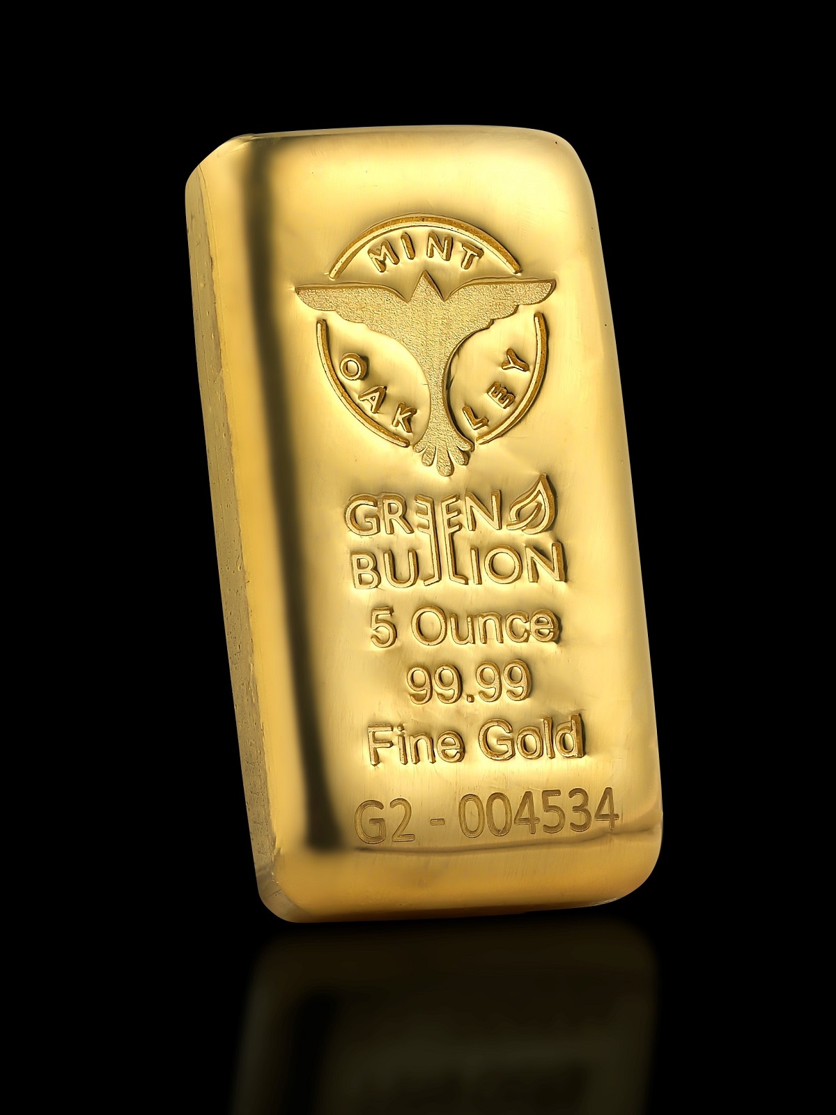 5 oz Oakley Mint Green Gold Bullion 99.99% Pure