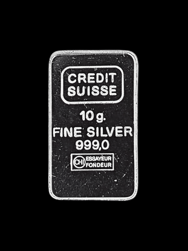 10g Silver Credit Suisse Minted Bar