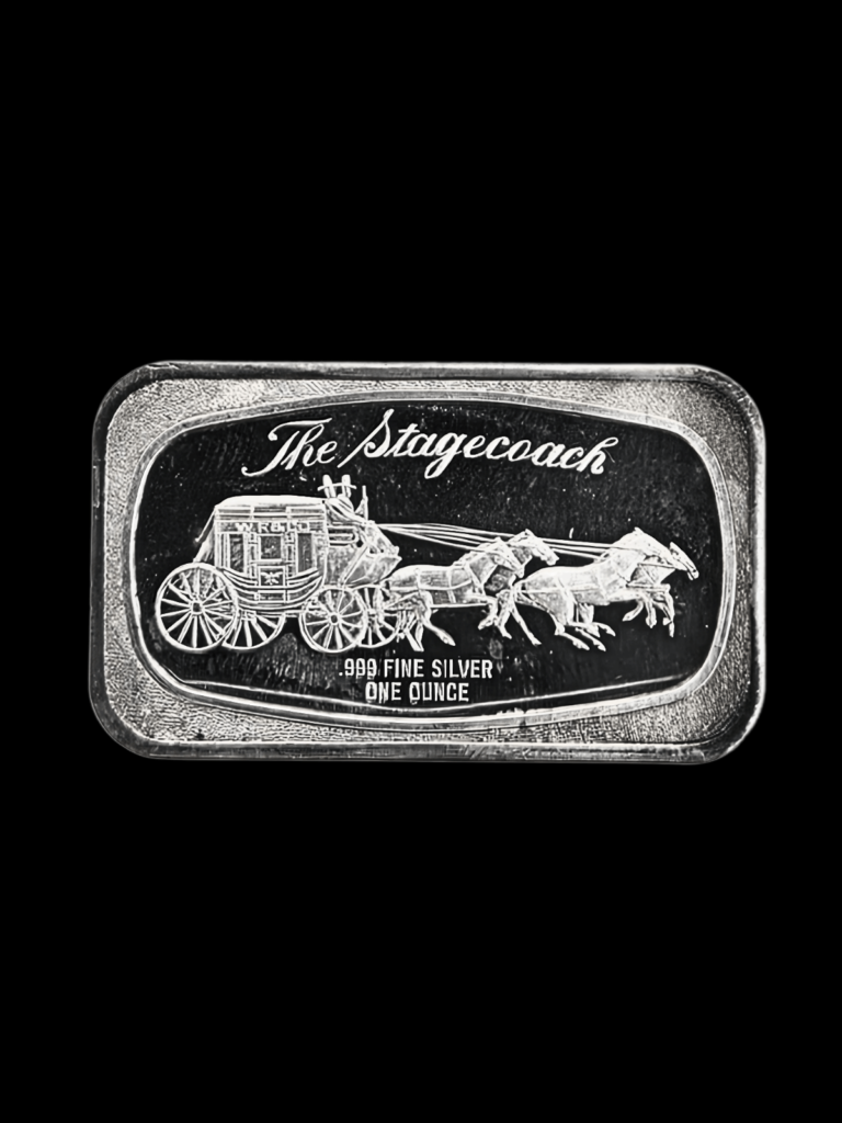 1oz Madison Mint - The Stagecoach .999 Fine Silver Bullion Bar