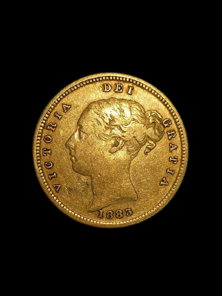 1883 Half Sovereign – Young Victoria Shield – Sydney Mint