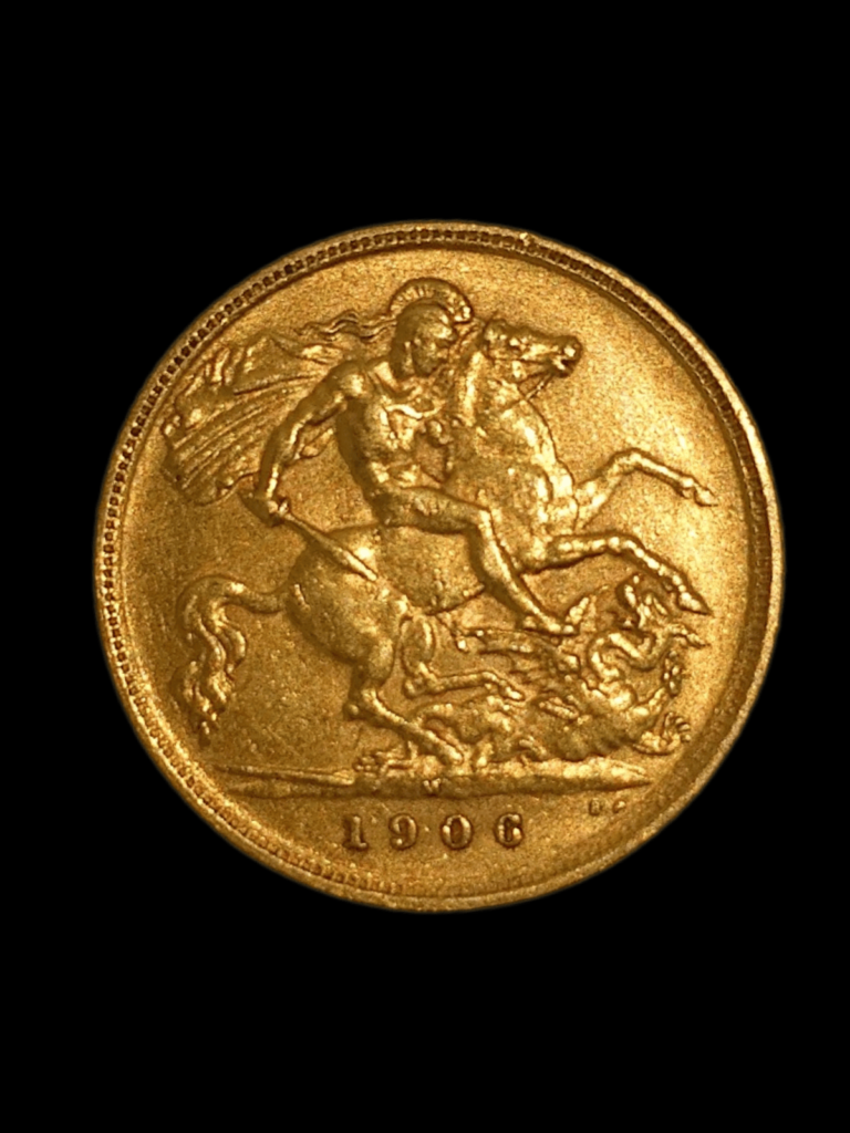 1906 Half Sovereign - Edward VII St. George - Melbourne Mint