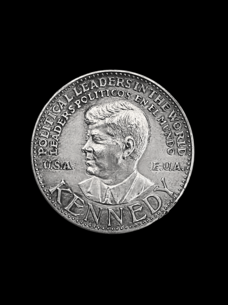 Political Leaders in the World - John F. Kennedy .999 Fine Silver Medal