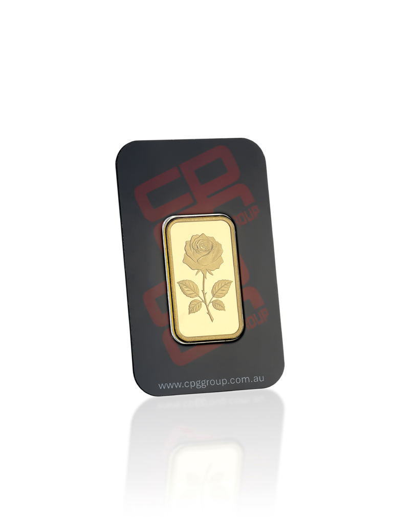 1 ounce Rose Minted Gold Front
