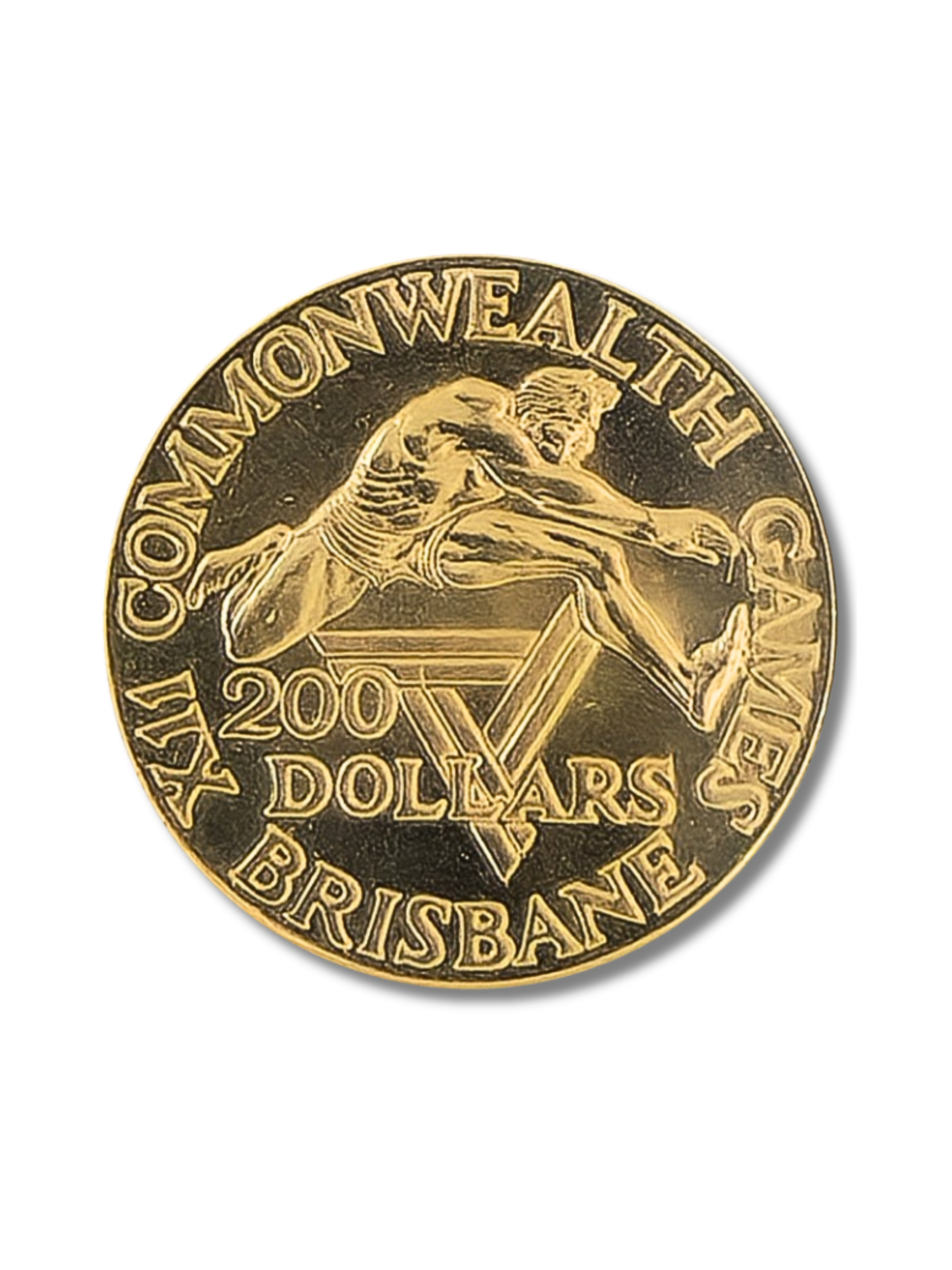 1982 Elizabeth II Australia Commenwealth Games Brisbane Gold Coin (2)