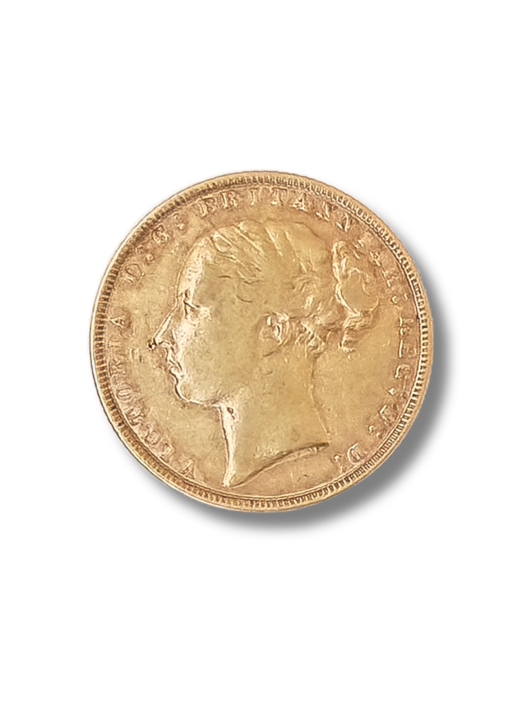 1873 Great Britain Queen Victoria Young Head Gold Sovereign – St George Reverse