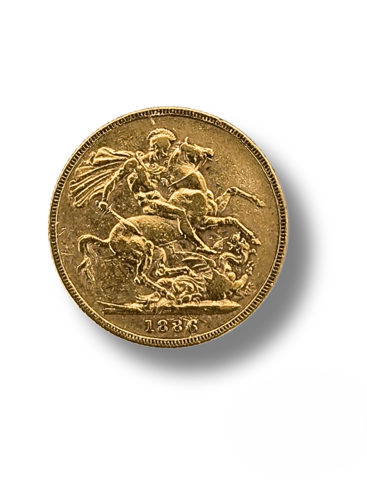 1886 Queen Victoria Young Head Melbourne Mint Gold Sovereign (2)