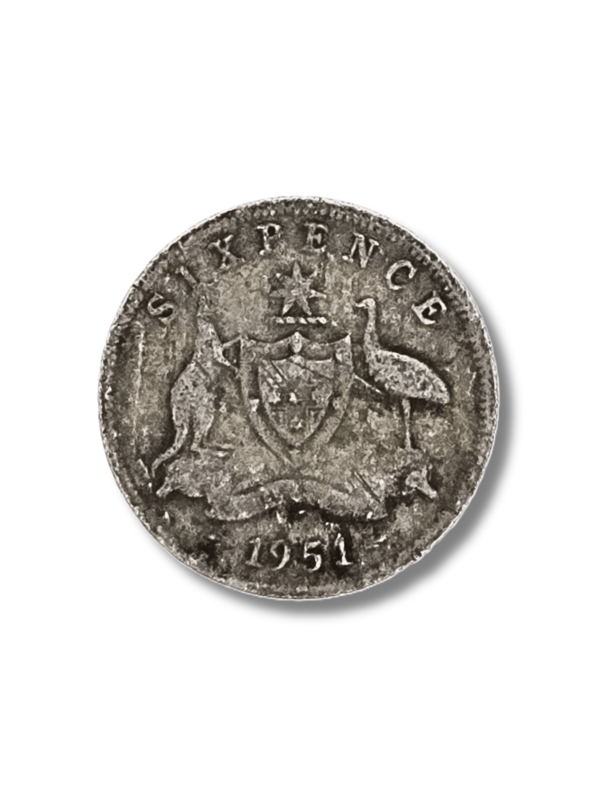 1951 Australia Sixpence King George VI