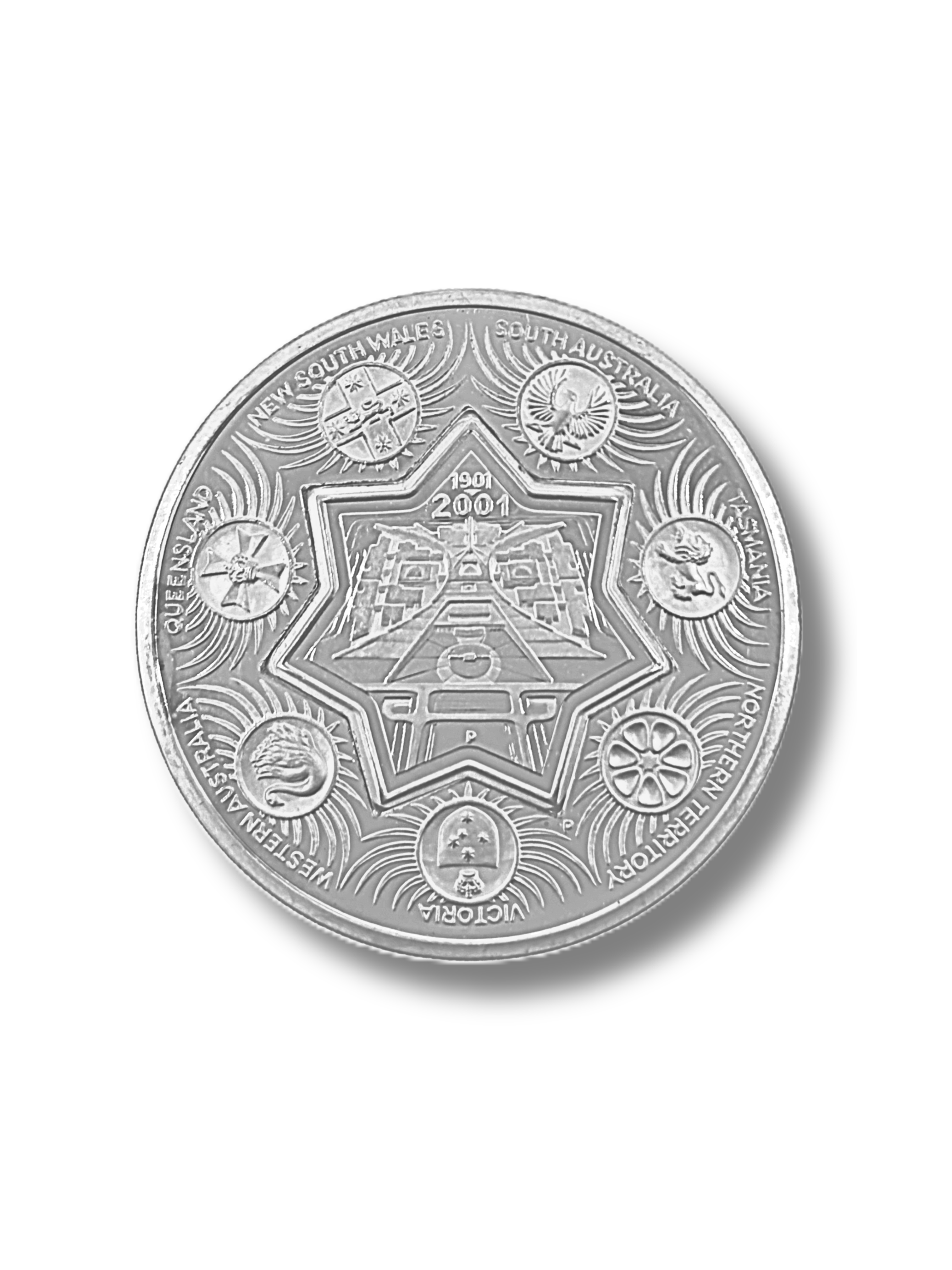 2001 Centenary of Federation Holey Dollar & Dump Silver Proof Coin (3)