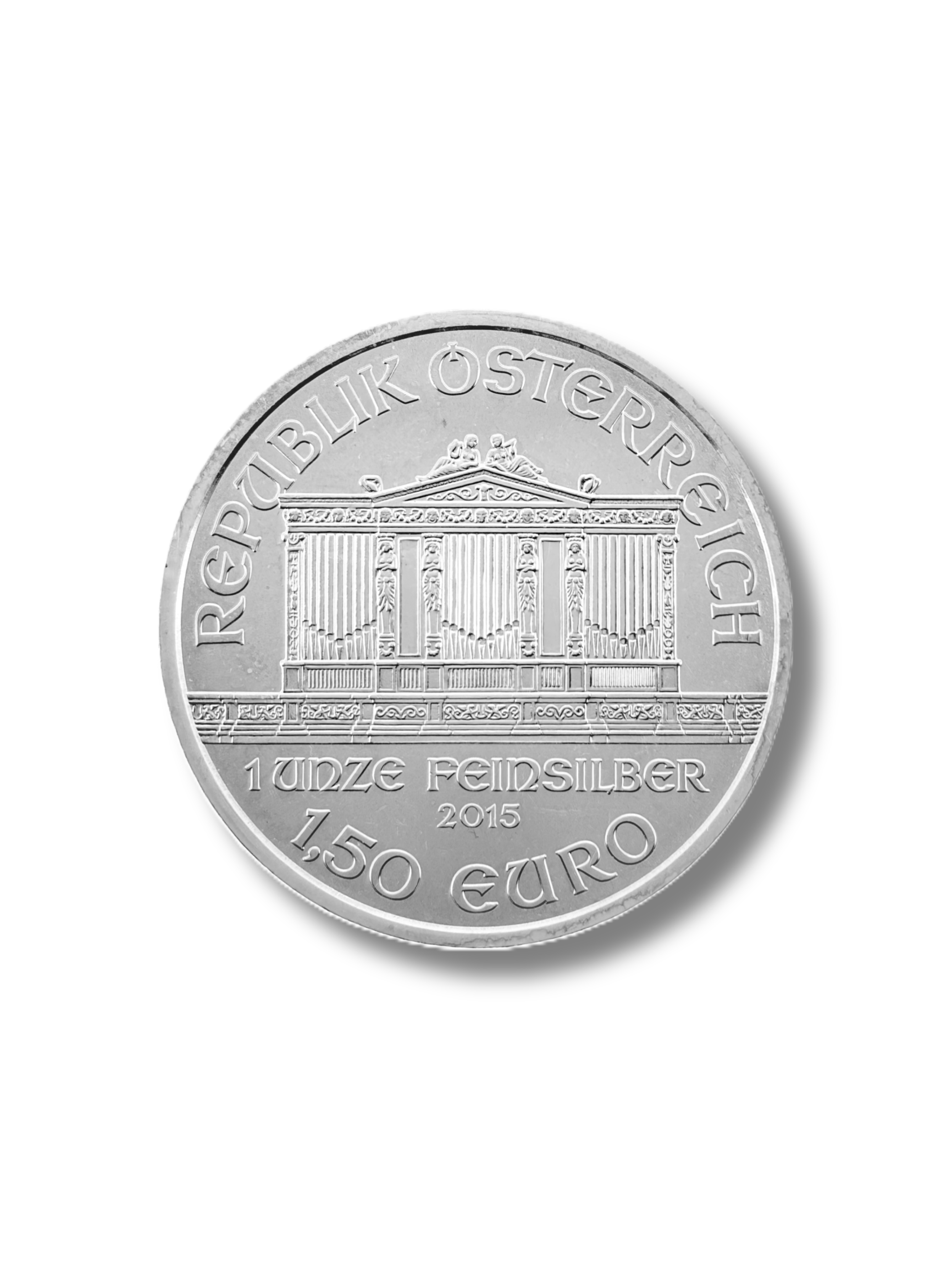 2015 Austria 1oz Silver Vienna Philharmonic Coin 1.50 Euro .999 Fine Silver (2)