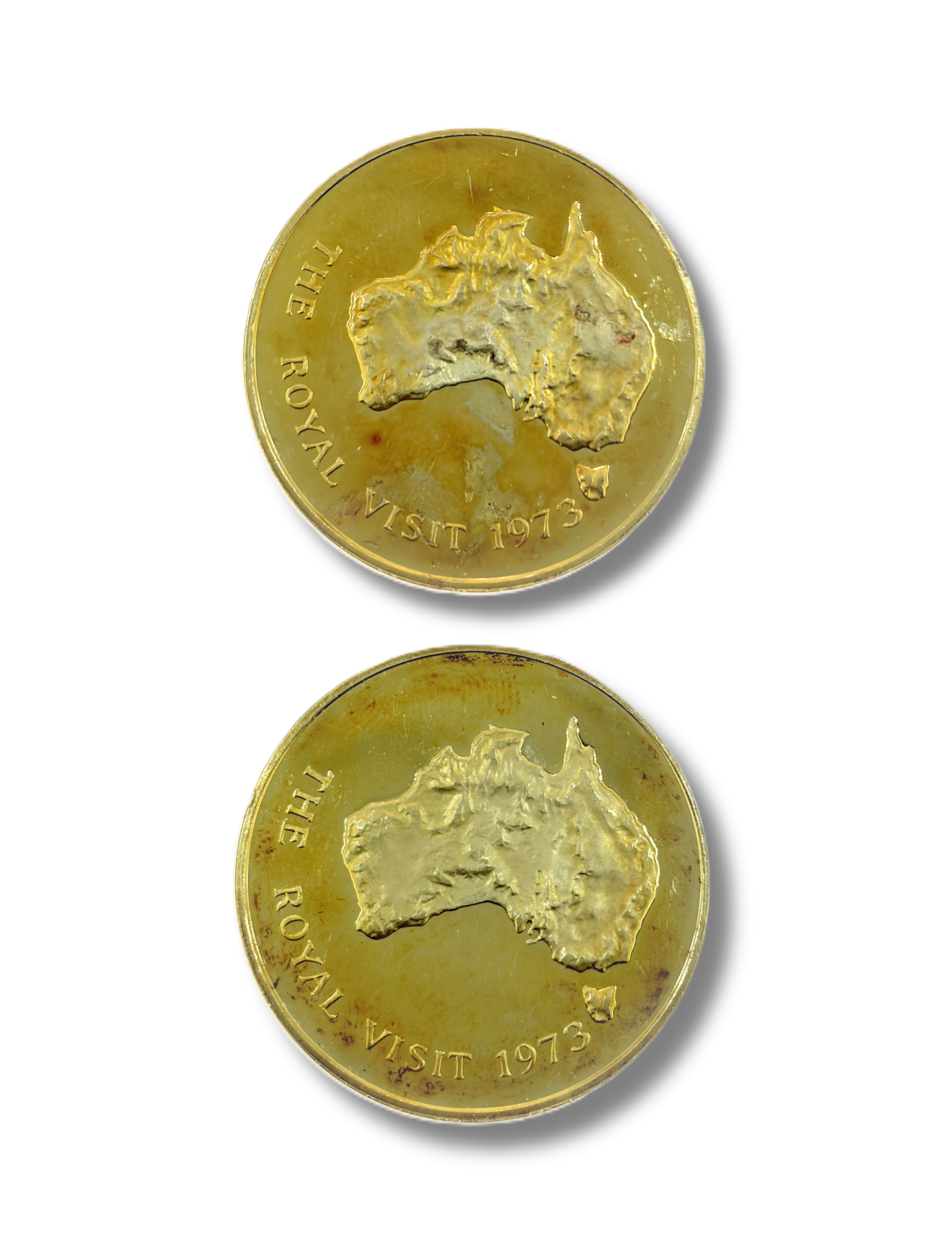Matthew Garrett 2 medal set. The Royal Visit 1973. Sydney Opera House & Opening by the Queen 20 Oct 1973. (2)