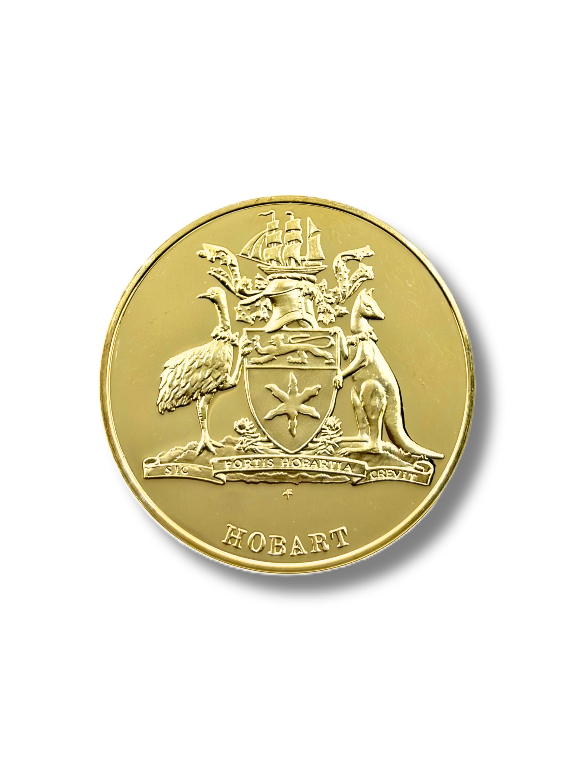 1987 Hobart Lord Mayor’s Medals Gold-Plated Silver Proof Medallion (2)