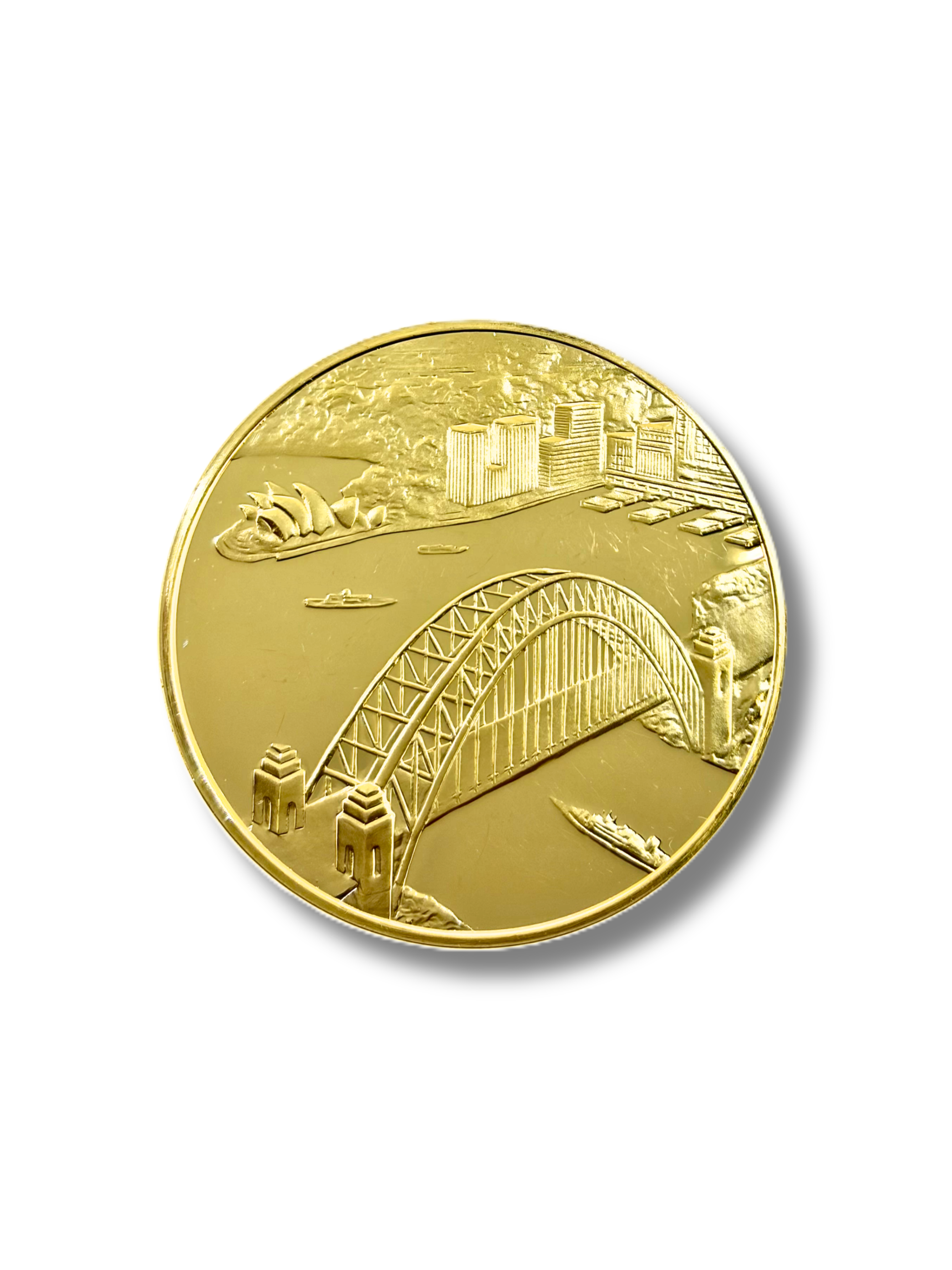 1987 Sydney Lord Mayor’s Medals Gold-Plated Silver Proof Medallion (2)